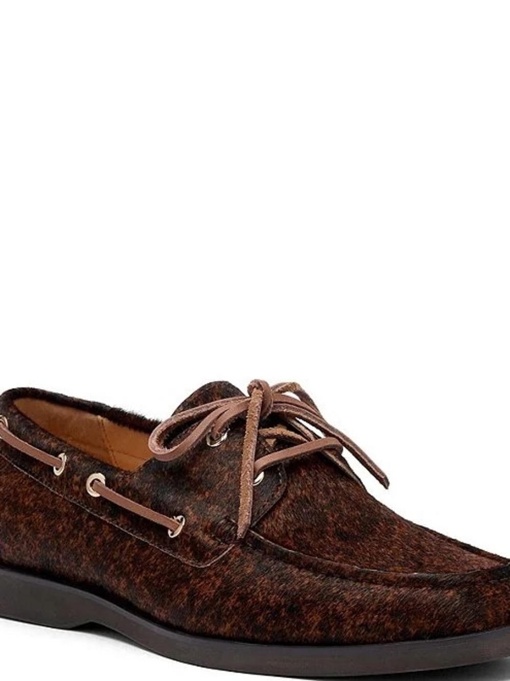 Marc Nolan Animal Print Pony Hair Boat Shoes SZ 7 NIB
